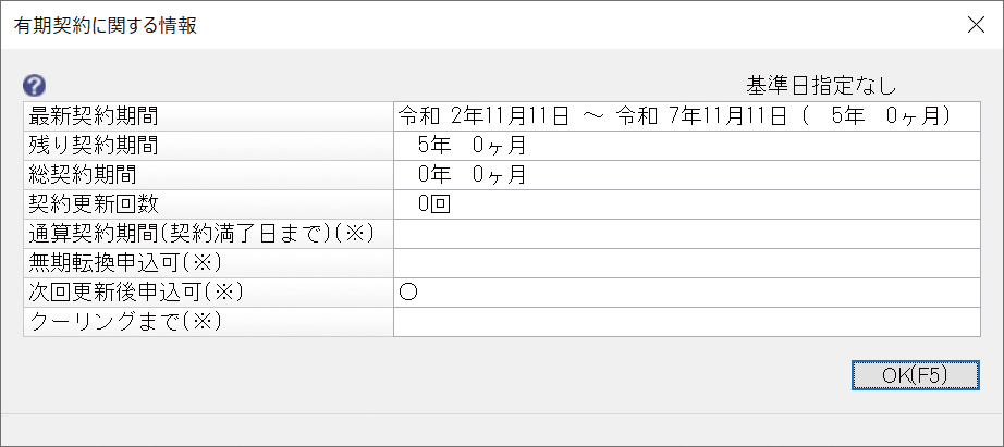 有期契約に関する情報