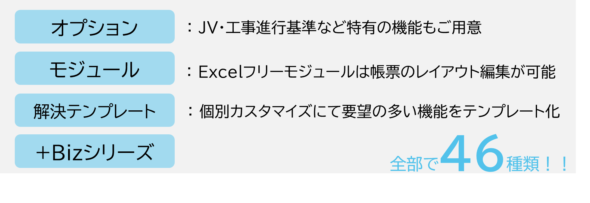 多様なニーズに対応する柔軟性とオプションの数々