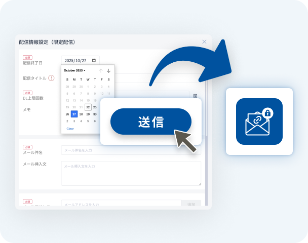 配信設定と送信 イメージ