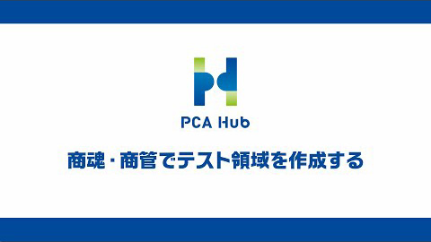 ⑯『PCA Hub』商魂・商管でテスト領域を作成する