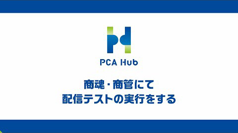 ⑱『PCA Hub』商魂・商管で配信テストの実行