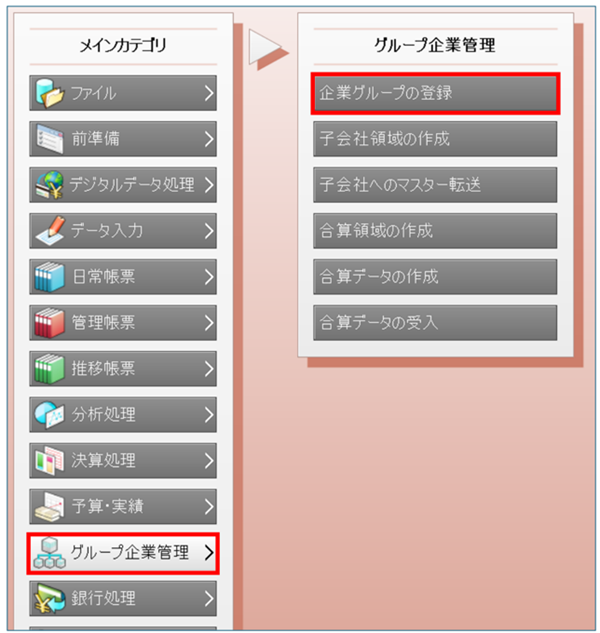 Point 『PCA hyper 会計シリーズ』グループ企業管理について | ソフト
